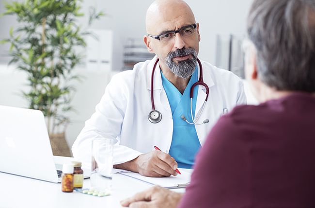 doctor and patient talking 